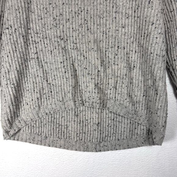 Kokun Women's Hi Low Cowl Neck Knit Wool Cashmere Gray Sweater Cottagecore Large - Picture 4 of 8